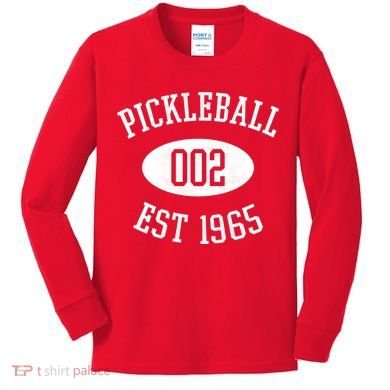 Pickleball 002 Est 1965 Kids Long Sleeve Shirt