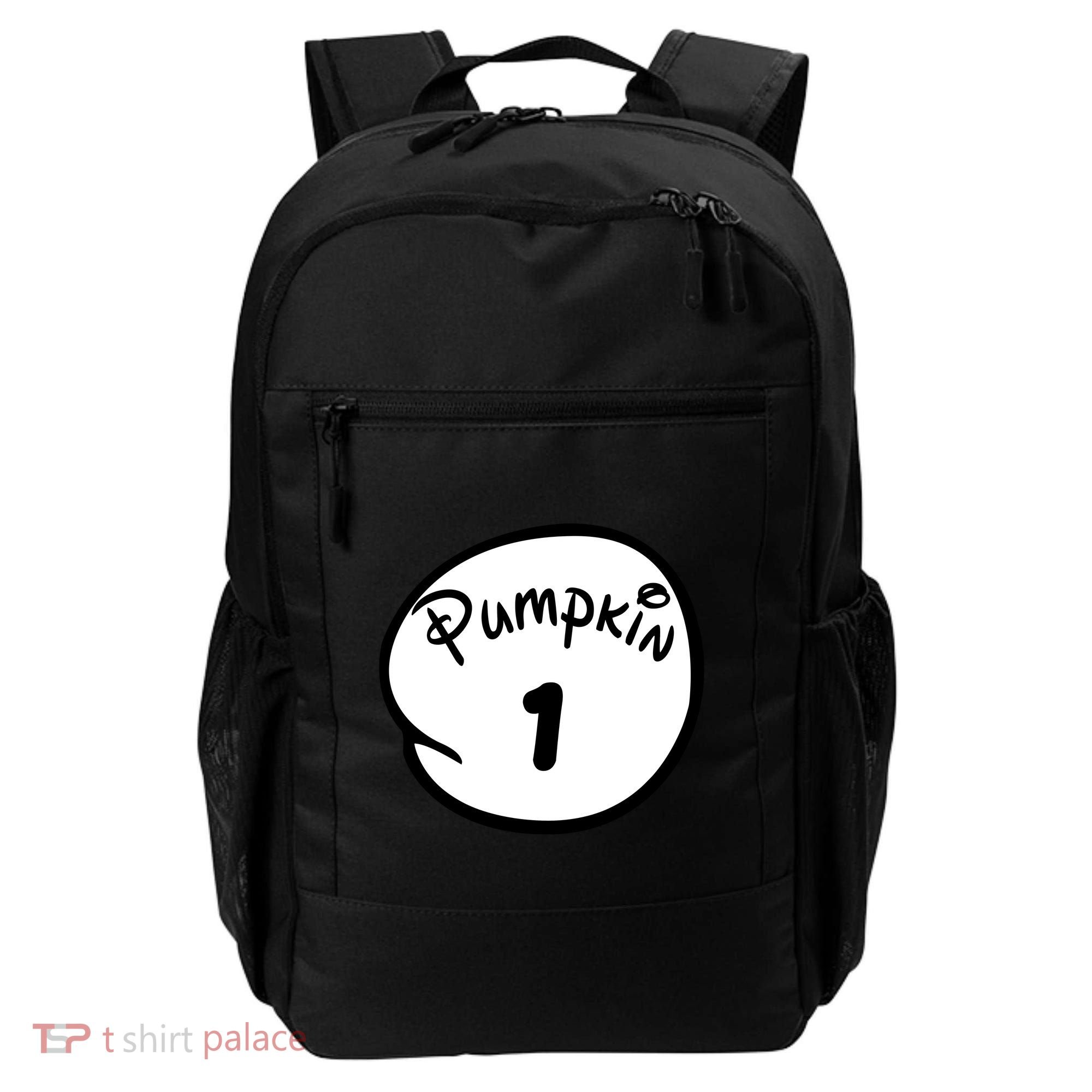 Pumpkin 1 2 3 4 5 Custom Personalize Halloween Backpack
