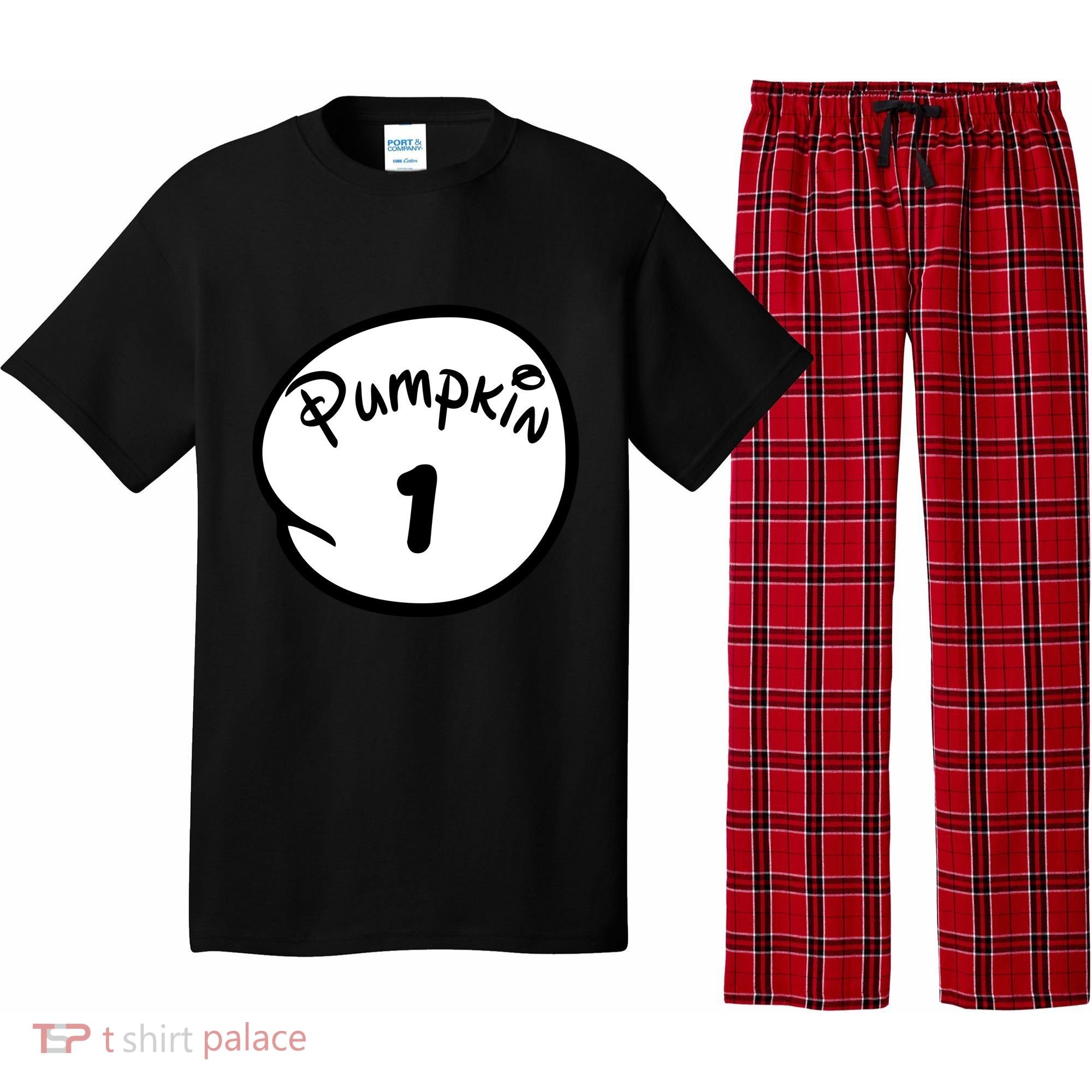 Pumpkin 1 2 3 4 5 Custom Personalize Halloween Pajama Set