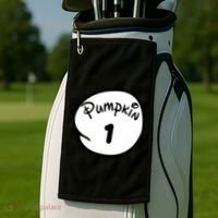 Pumpkin 1 2 3 4 5 Custom Personalize Halloween Golf Towel thumb 2