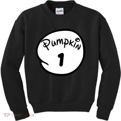 Pumpkin 1 2 3 4 5 Custom Personalize Halloween Kids Sweatshirt
