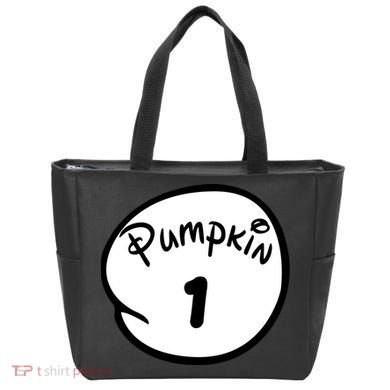 Pumpkin 1 2 3 4 5 Custom Personalize Halloween Tote Bag