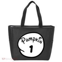 Pumpkin 1 2 3 4 5 Custom Personalize Halloween Tote Bag thumb 0