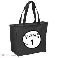 Pumpkin 1 2 3 4 5 Custom Personalize Halloween Tote Bag thumb 2