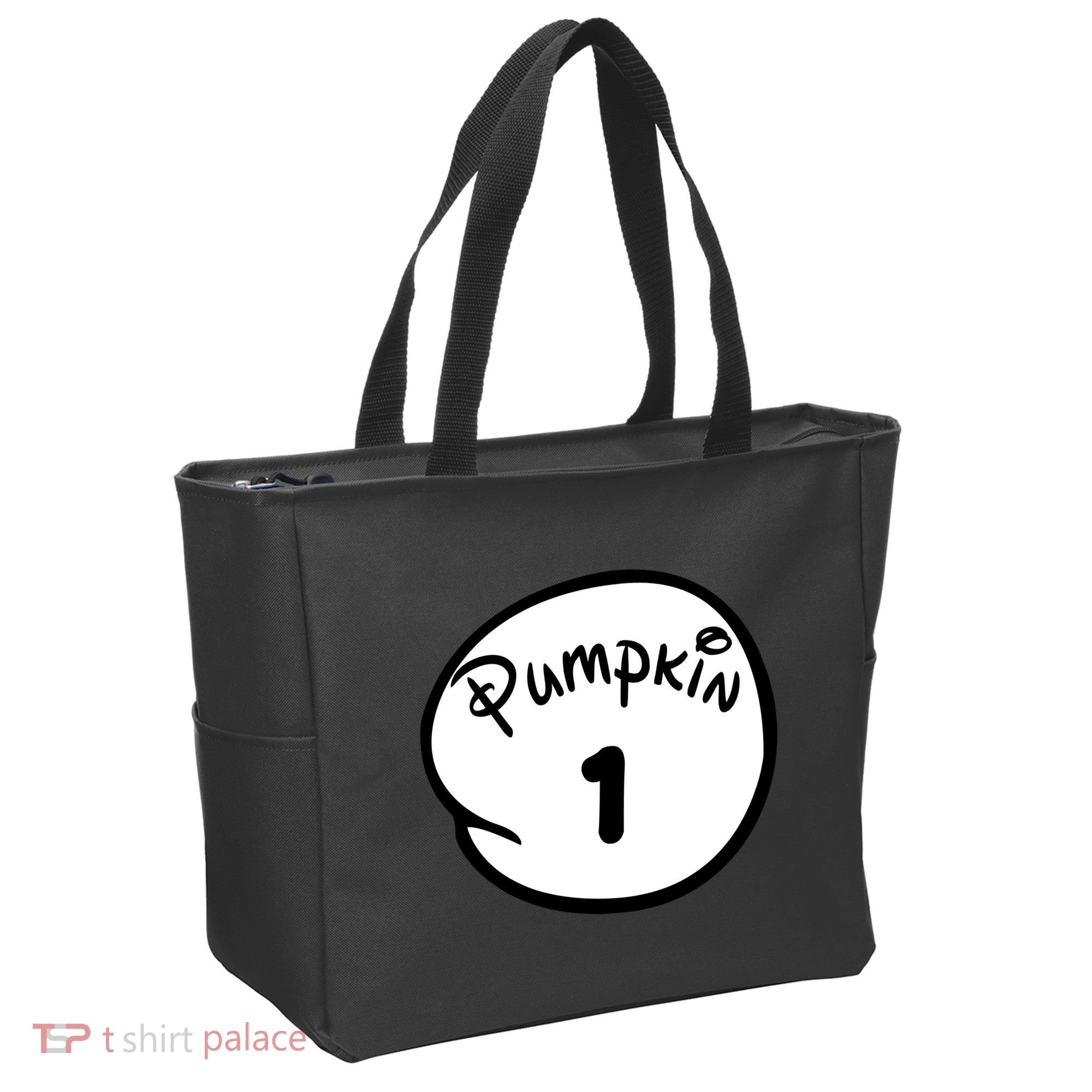 Pumpkin 1 2 3 4 5 Custom Personalize Halloween Tote Bag