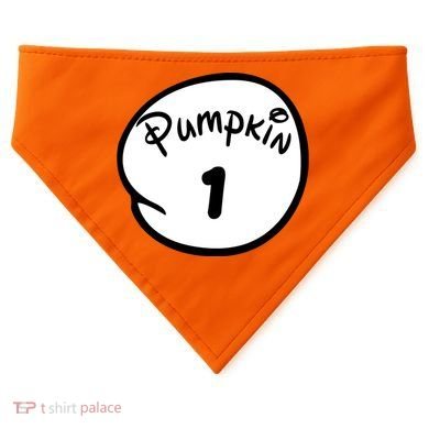 Pumpkin 1 2 3 4 5 Custom Personalize Halloween USA-Made Doggie Bandana