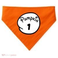 Pumpkin 1 2 3 4 5 Custom Personalize Halloween USA-Made Doggie Bandana thumb 0