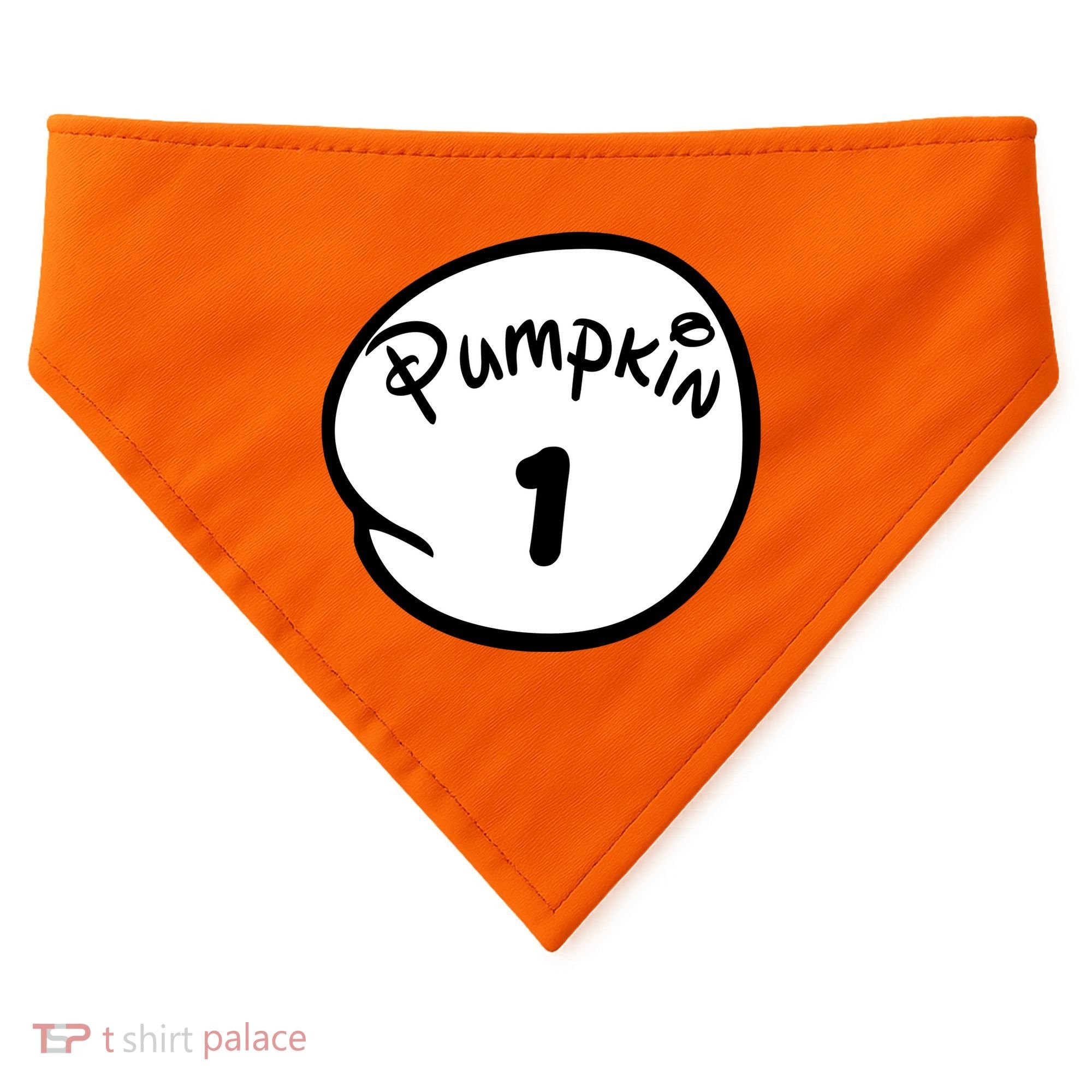 Pumpkin 1 2 3 4 5 Custom Personalize Halloween USA-Made Doggie Bandana