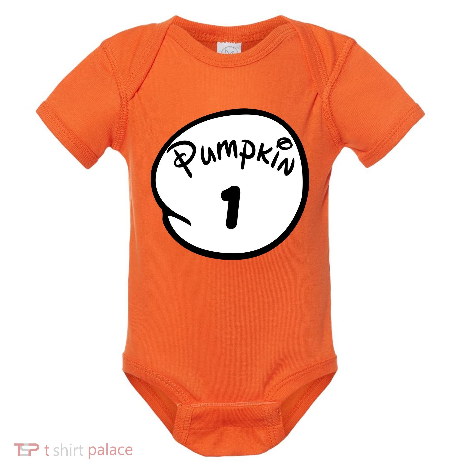 Pumpkin 1 2 3 4 5 Custom Personalize Halloween Baby Bodysuit