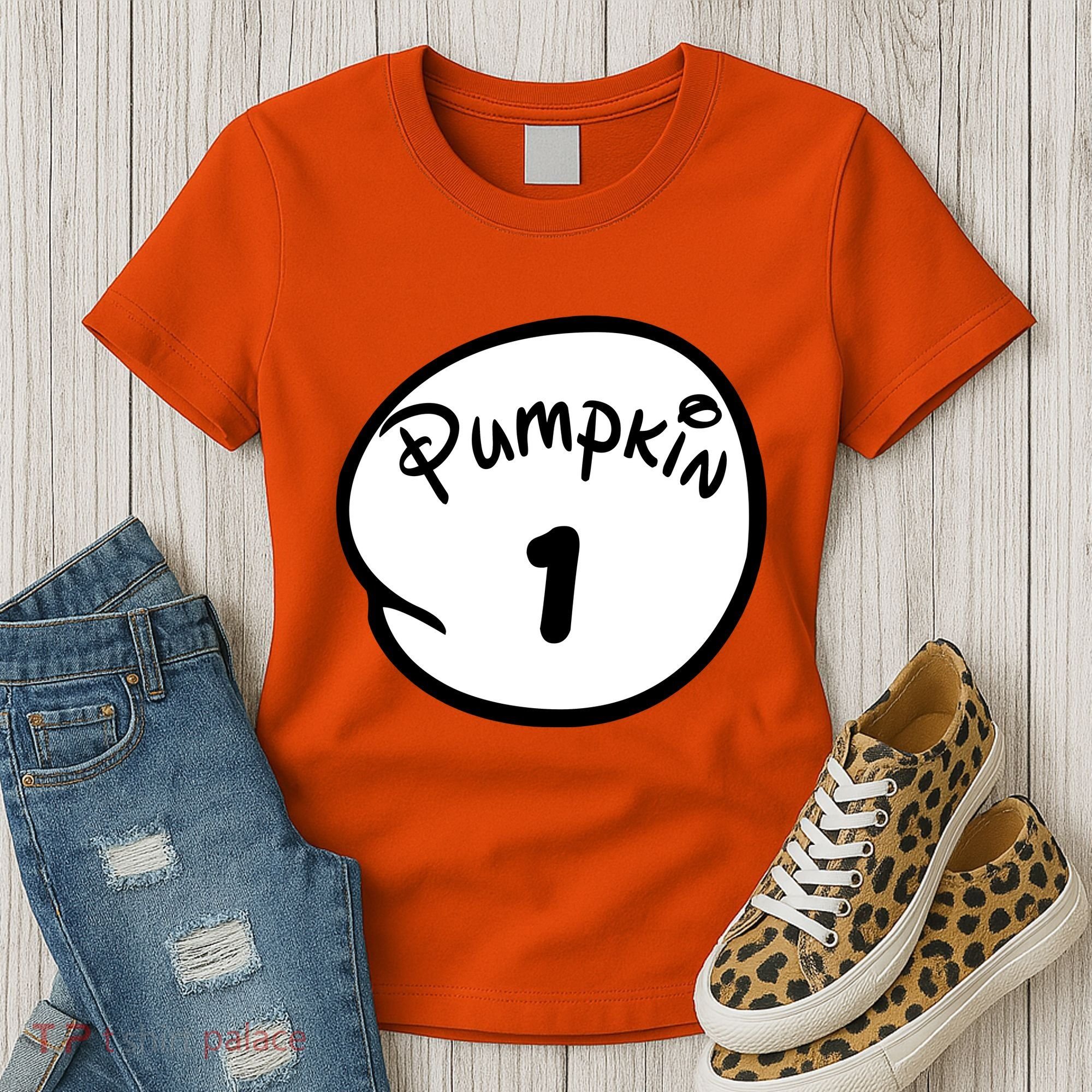 Pumpkin 1 2 3 4 5 Custom Personalize Halloween Women's T-Shirt