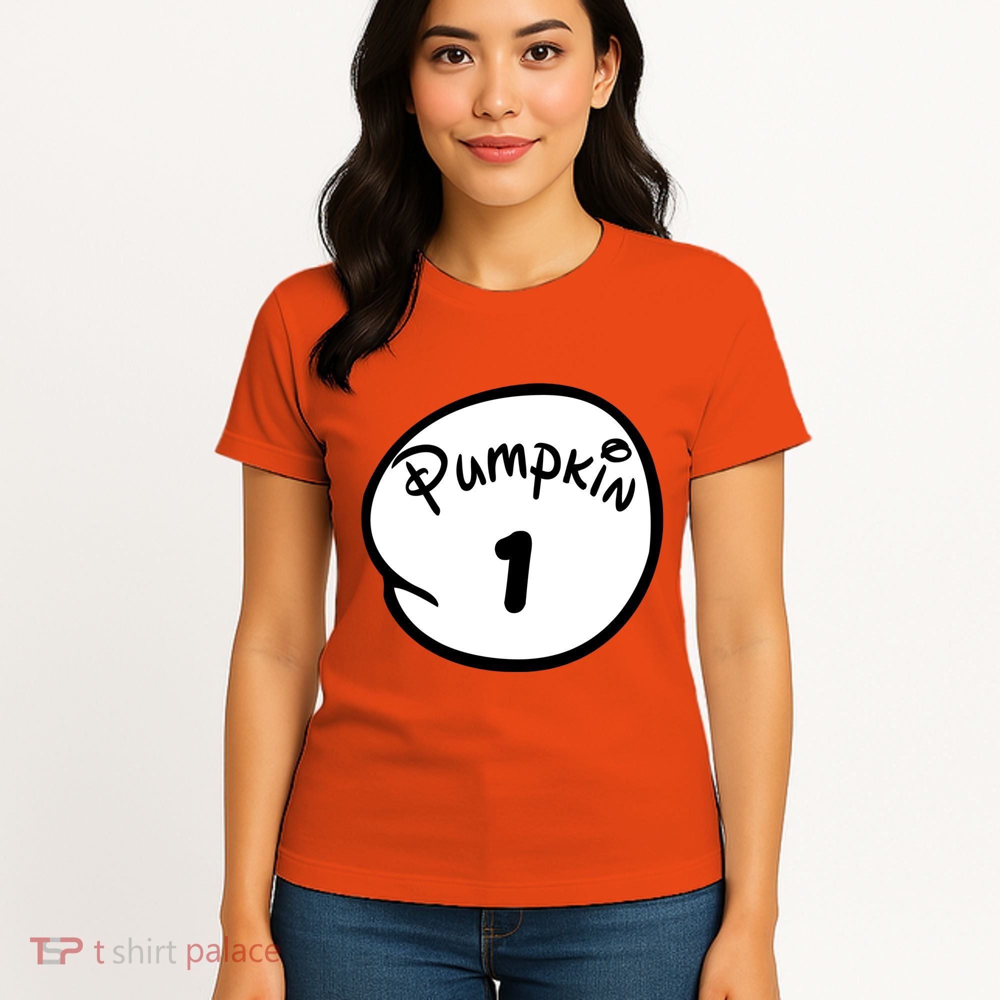 Pumpkin 1 2 3 4 5 Custom Personalize Halloween Women's T-Shirt