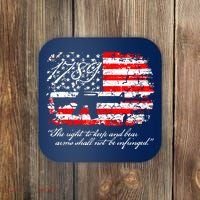Patriotic 1789 American Flag 2nd Amendment Gun Rights AR15 Coaster thumb 0