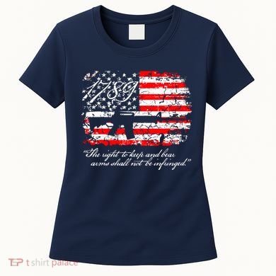 Patriotic 1789 American Flag 2nd Amendment Gun Rights AR15 Women's T-Shirt