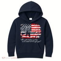Patriotic 1789 American Flag 2nd Amendment Gun Rights AR15 Kids Hoodie thumb 0