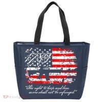 Patriotic 1789 American Flag 2nd Amendment Gun Rights AR15 Tote Bag thumb 0
