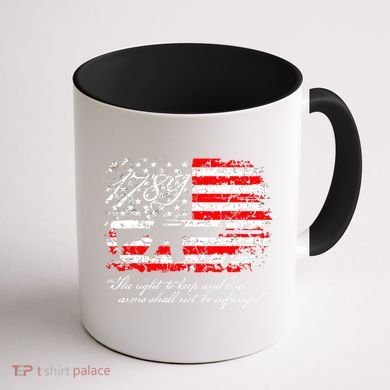 Patriotic 1789 American Flag 2nd Amendment Gun Rights AR15 Coffee Mug back