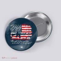 Patriotic 1789 American Flag 2nd Amendment Gun Rights AR15 Button thumb 0