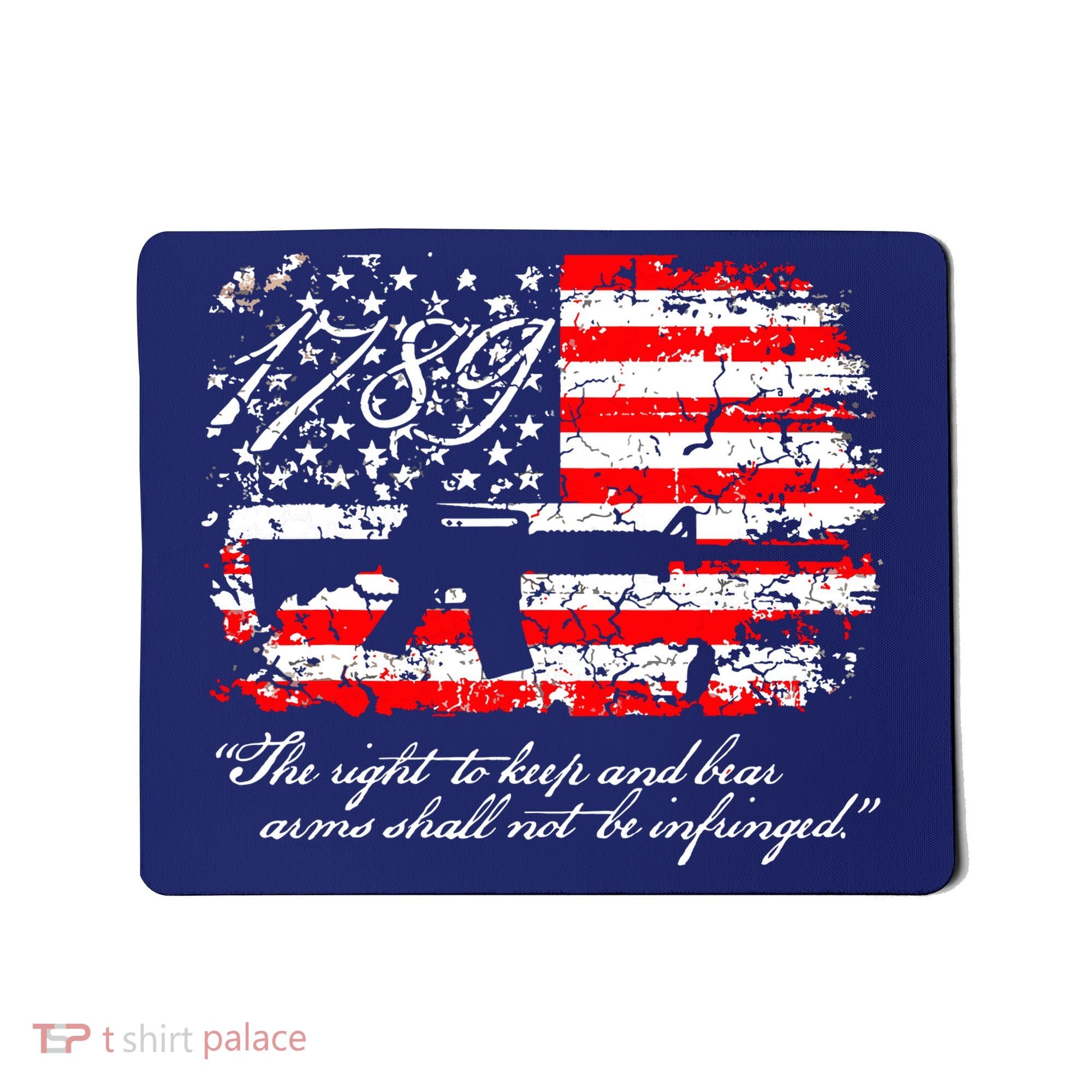 Patriotic 1789 American Flag 2nd Amendment Gun Rights AR15 Mousepad