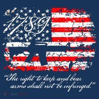 Patriotic 1789 American Flag 2nd Amendment Gun Rights AR15 Mousepad thumb 1