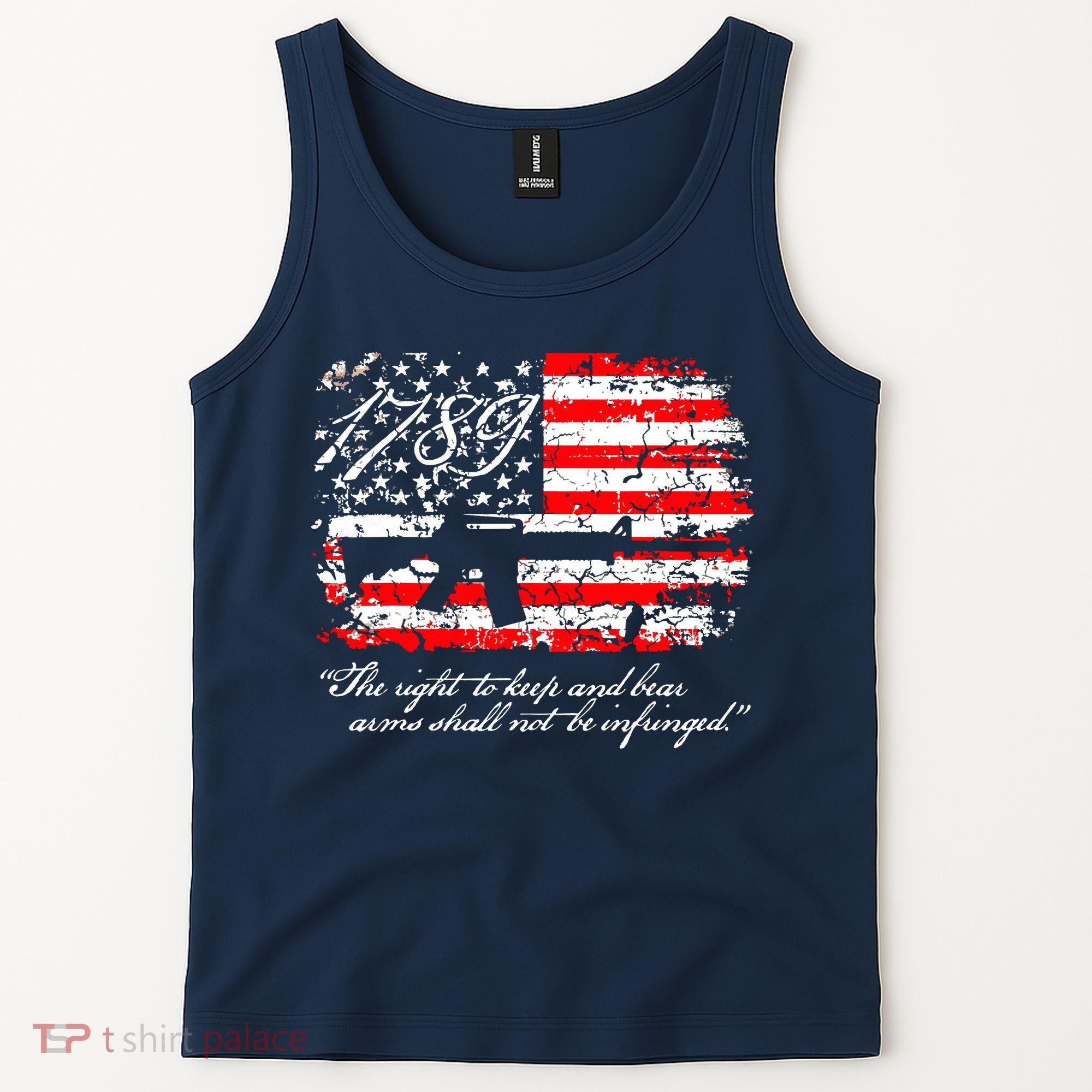 Patriotic 1789 American Flag 2nd Amendment Gun Rights AR15 Tank Top