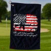 Patriotic 1789 American Flag 2nd Amendment Gun Rights AR15 Golf Towel thumb 1