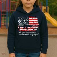 Patriotic 1789 American Flag 2nd Amendment Gun Rights AR15 Kids Hoodie thumb 3