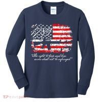 Patriotic 1789 American Flag 2nd Amendment Gun Rights AR15 Kids Long Sleeve Shirt thumb 0