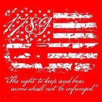Patriotic 1789 American Flag 2nd Amendment Gun Rights AR15 Santa Hat thumb 1