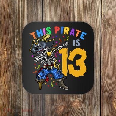 Pirate 13th Birthday Coaster