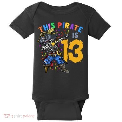 Pirate 13th Birthday Baby Bodysuit