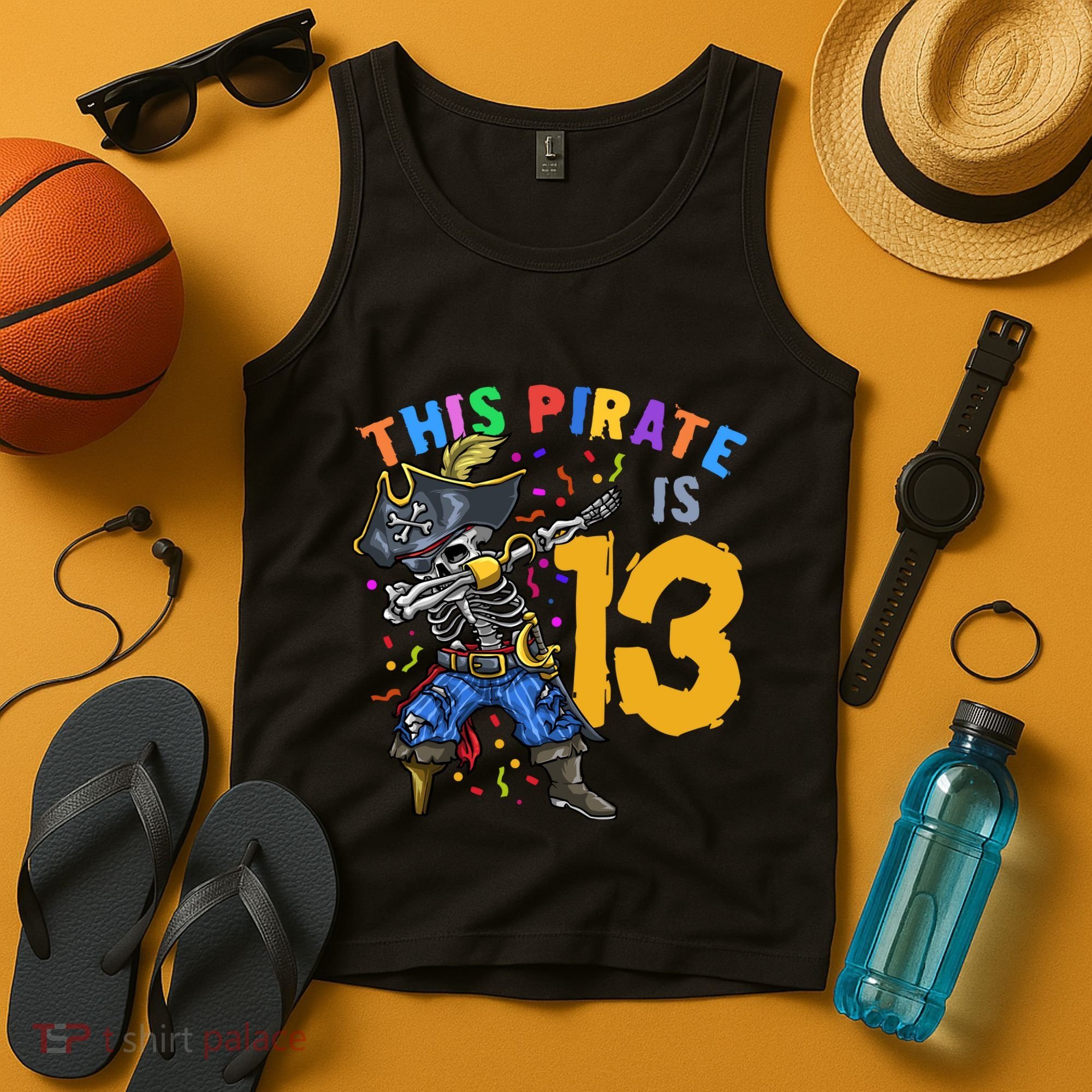 Pirate 13th Birthday Tank Top
