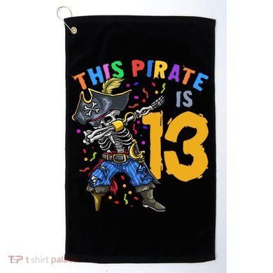 Pirate 13th Birthday Golf Towel