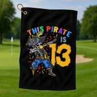Pirate 13th Birthday Golf Towel thumb 1