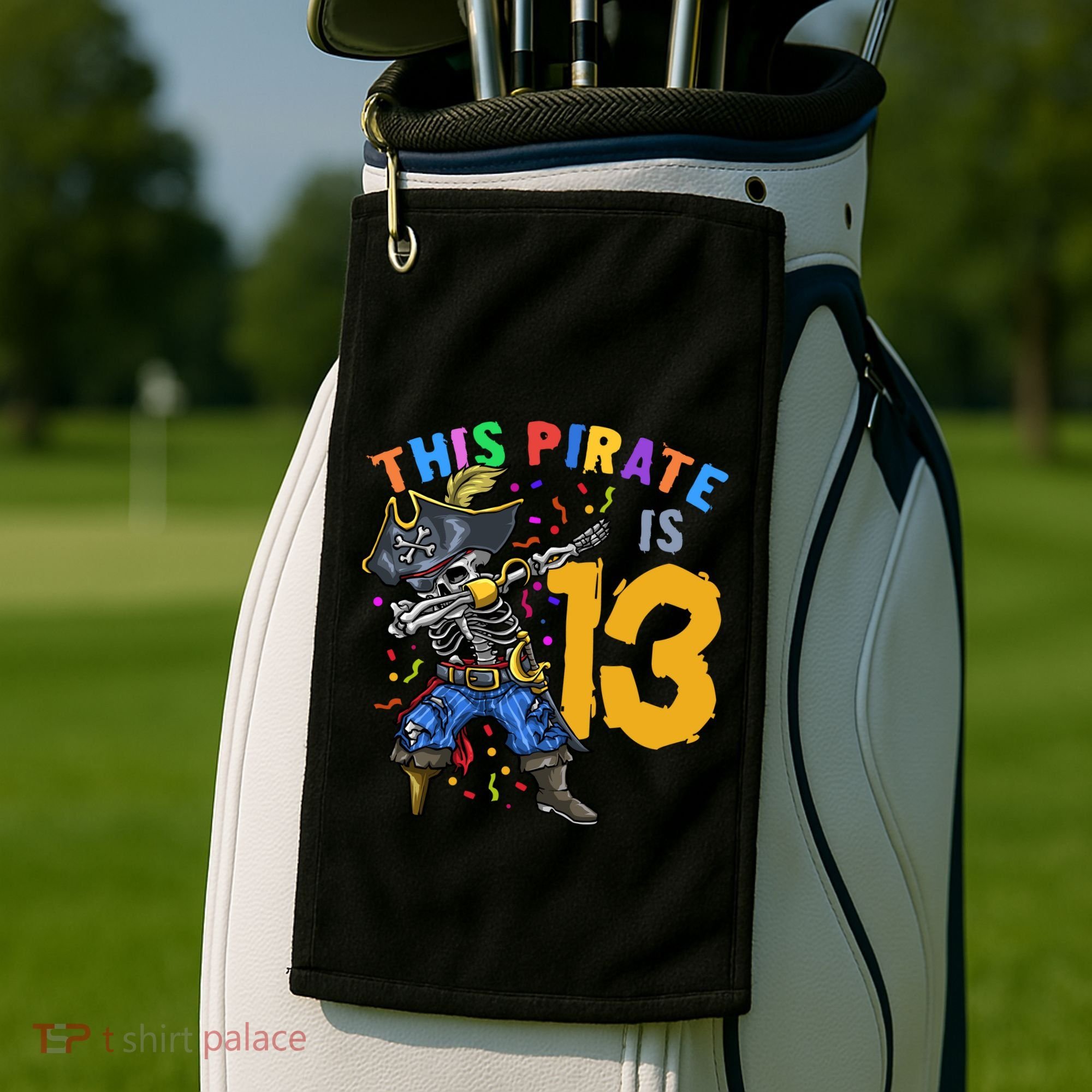 Pirate 13th Birthday Golf Towel