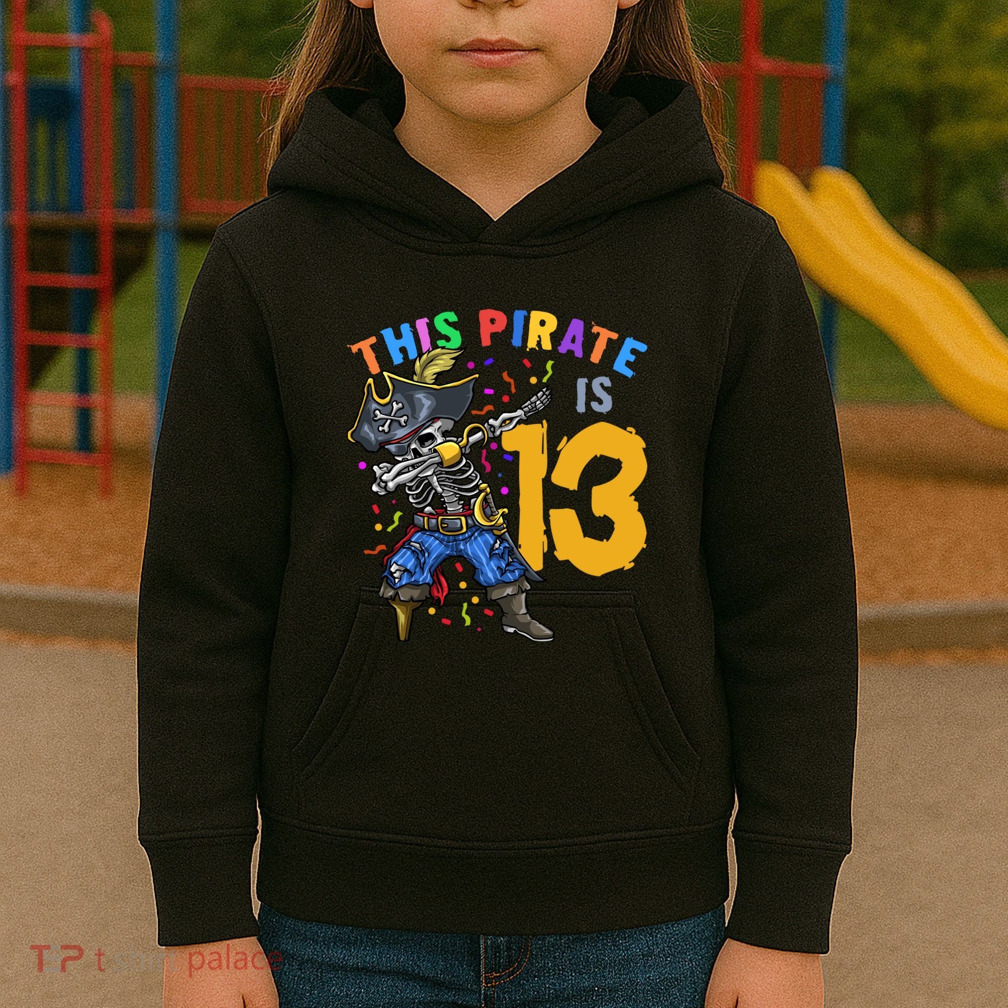 Pirate 13th Birthday Kids Hoodie