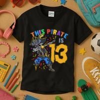 Pirate 13th Birthday Kids T-Shirt thumb 3