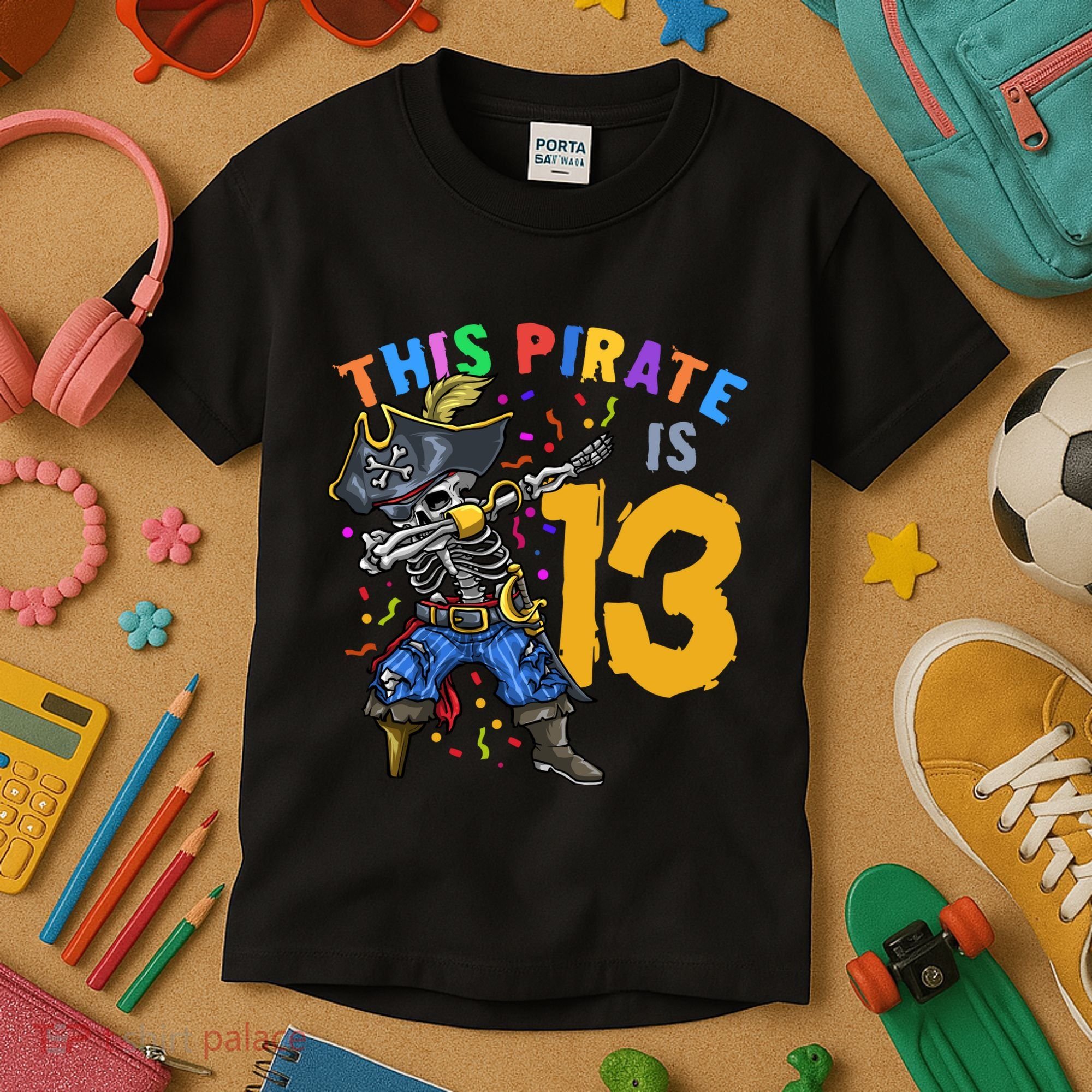 Pirate 13th Birthday Kids T-Shirt