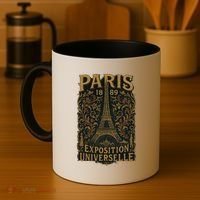 Paris 1889 Eiffel Tower World’s Fair Coffee Mug thumb 4