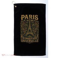 Paris 1889 Eiffel Tower World’s Fair Golf Towel thumb 0