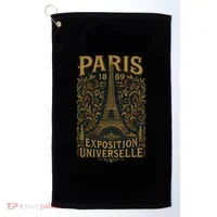 Paris 1889 Eiffel Tower World’s Fair Golf Towel thumb 0