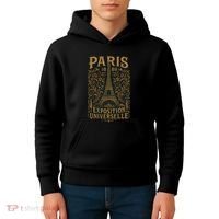 Paris 1889 Eiffel Tower World’s Fair Kids Hoodie thumb 4