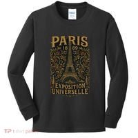 Paris 1889 Eiffel Tower World’s Fair Kids Long Sleeve Shirt thumb 0