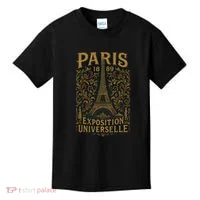 Paris 1889 Eiffel Tower World’s Fair Kids T-Shirt thumb 0