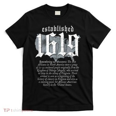 Project 1619 Established American Map Vintage Black History T-Shirt