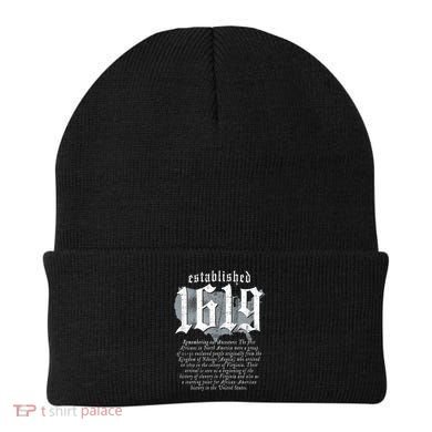 Project 1619 Established American Map Vintage Black History Beanie