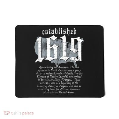 Project 1619 Established American Map Vintage Black History Mousepad