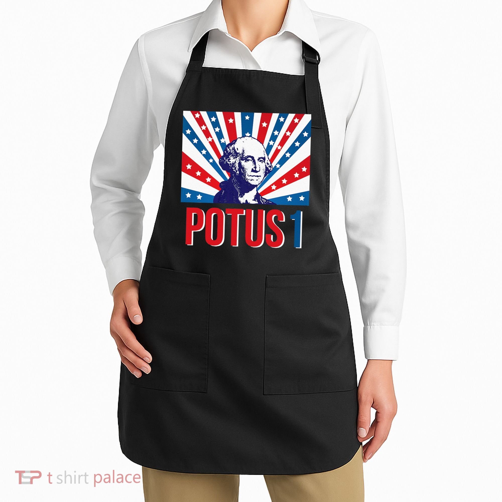 Potus 1 George Washington Retro Apron
