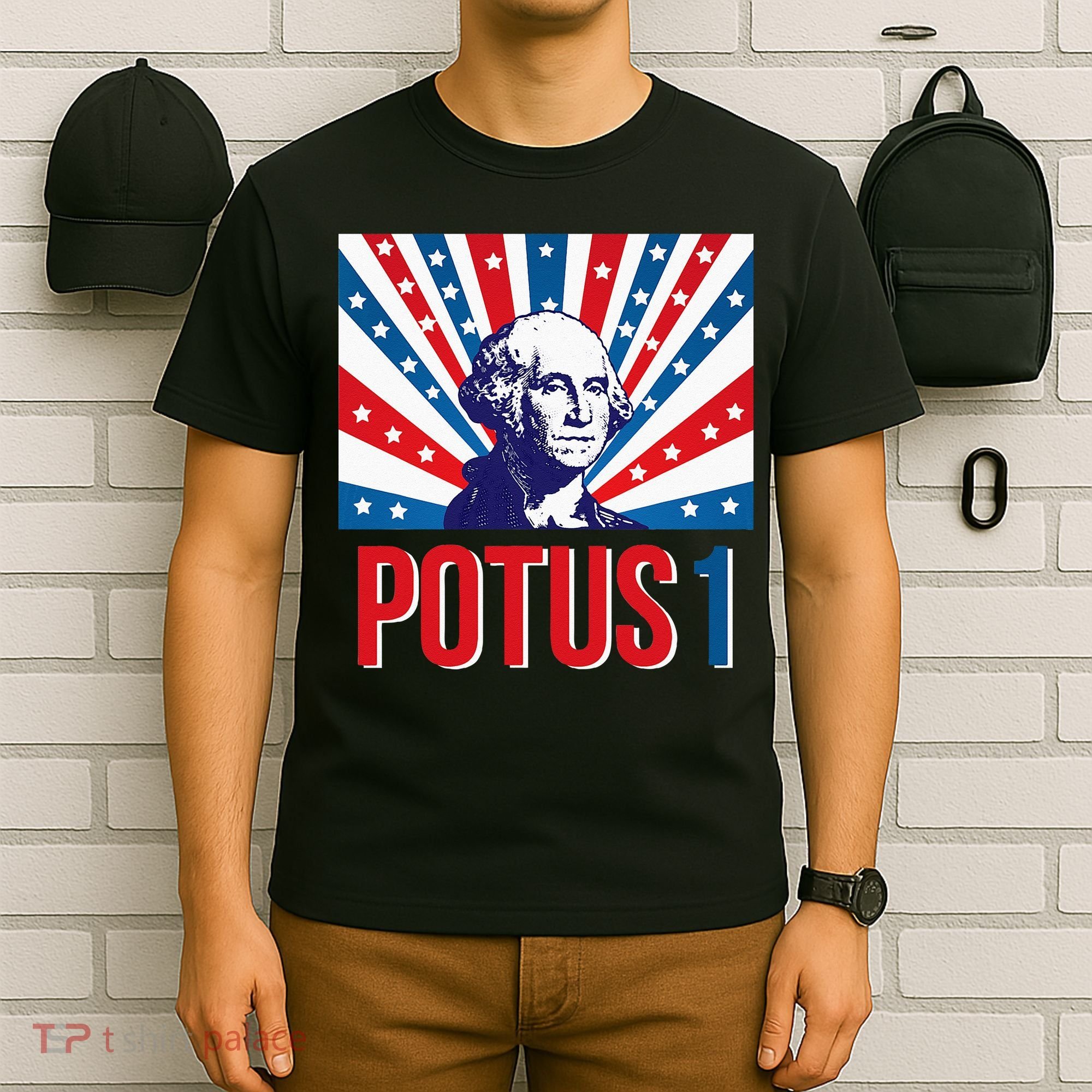 Potus 1 George Washington Retro T-Shirt