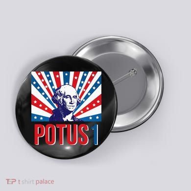 Potus 1 George Washington Retro Button