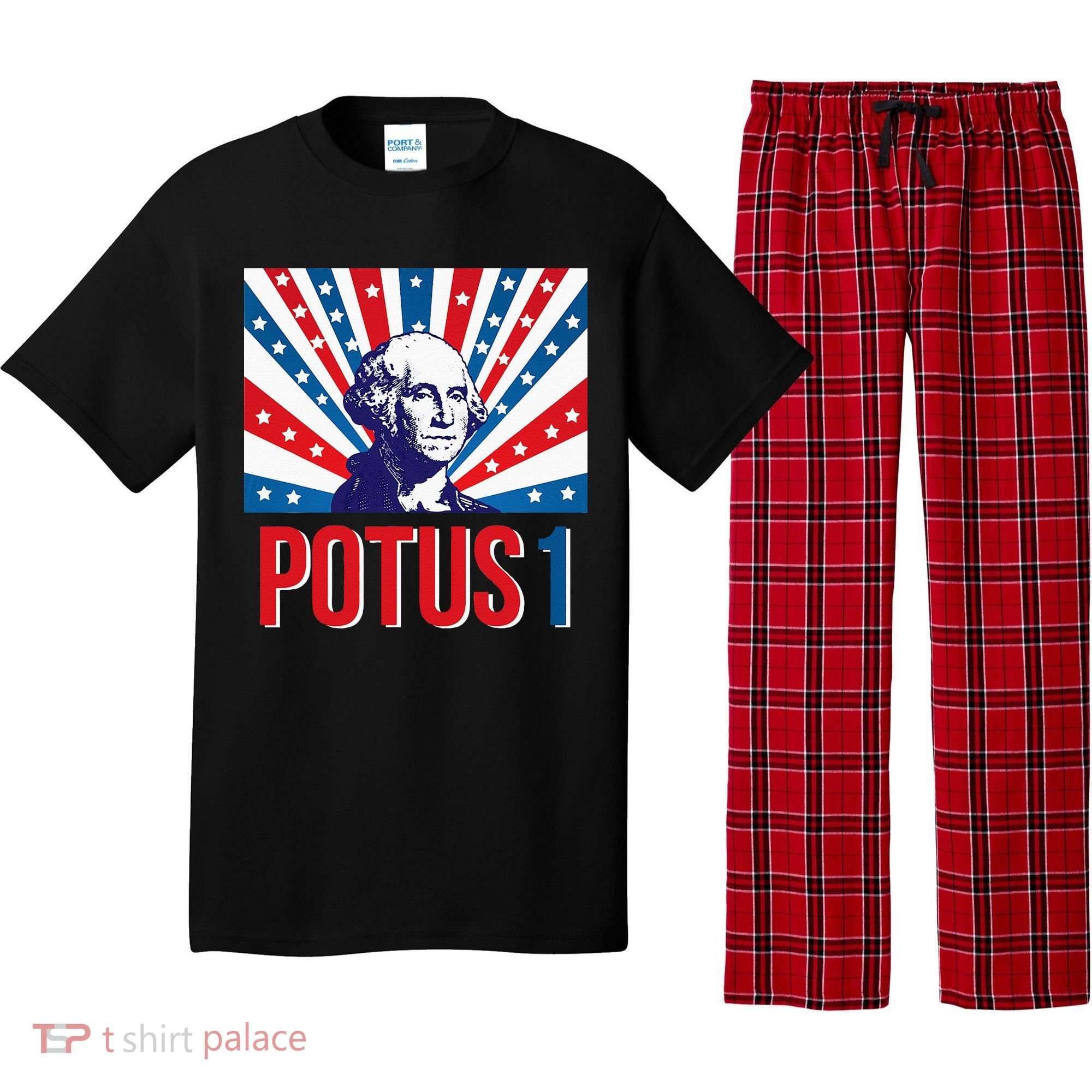 Potus 1 George Washington Retro Pajama Set